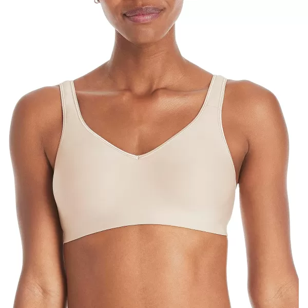 Hanes Womens Wireless Bra with Cooling Seamless Smooth Comfort Wirefree TShirt BraNudeNude 2pack