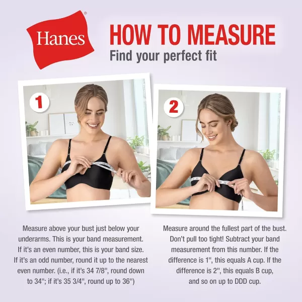 Hanes Womens Wireless Bra with Cooling Seamless Smooth Comfort Wirefree TShirt BraNudeNude 2pack