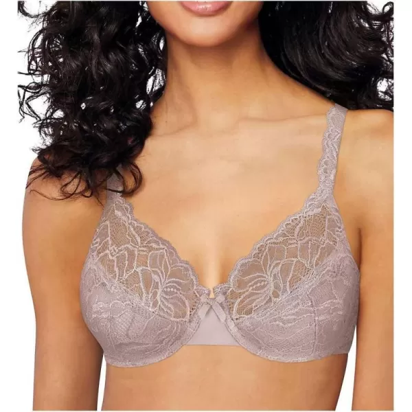 Bali Lace Desire Underwire Bra FullCoverage Lace Bra with Underwire Cups Plunging Underwire Bra for Everyday ComfortWarmsteel