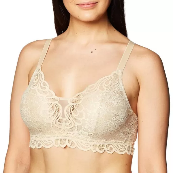 Bali Lace Desire Wireless Bra FullCoverage Wirefree Bra ComfortFlex Fit Convertible Bra for Everyday WearLatte Lift