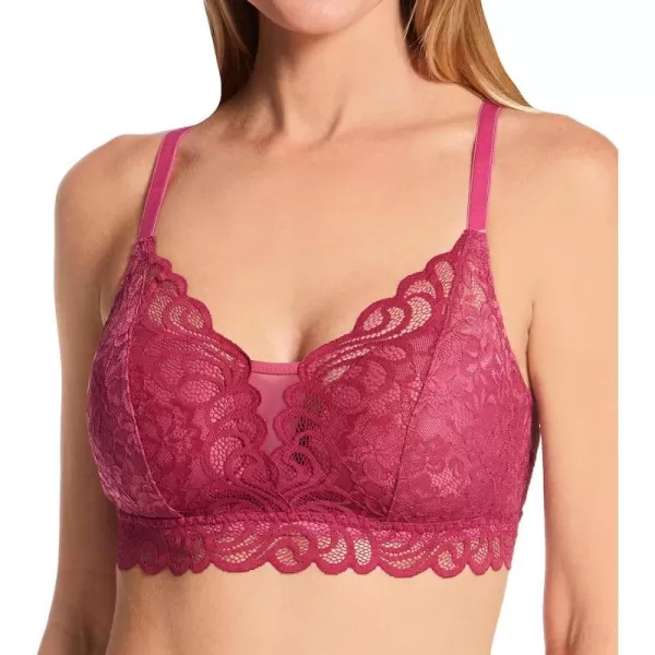 Bali Lace Desire Wireless Bra FullCoverage Wirefree Bra ComfortFlex Fit Convertible Bra for Everyday WearSignature Berry