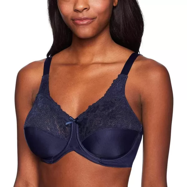 Bali Lilyette Minimizer Bra Lacey Underwire Bra with FullCoverage amp Natural Support Underwire Bra for Everyday WearSailor Blue