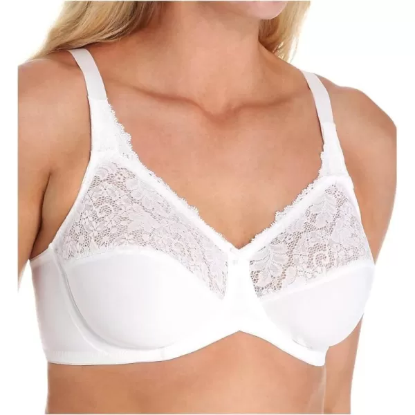 Bali Lilyette Minimizer Bra Lacey Underwire Bra with FullCoverage amp Natural Support Underwire Bra for Everyday WearWhite