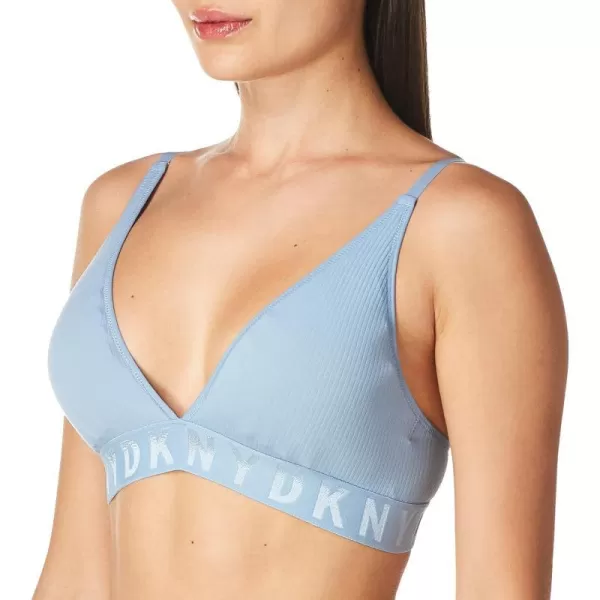 DKNY Seamless Litewear Rib Bralette BraPoplin White