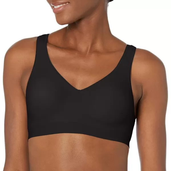 Hanes Womens Wireless Bra with Cooling Seamless Smooth Comfort Wirefree TShirt BraBlack