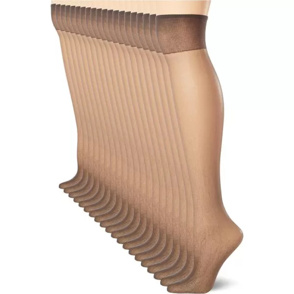 Leggs Womens Everyday Knee Highs20 Off Black 20pack