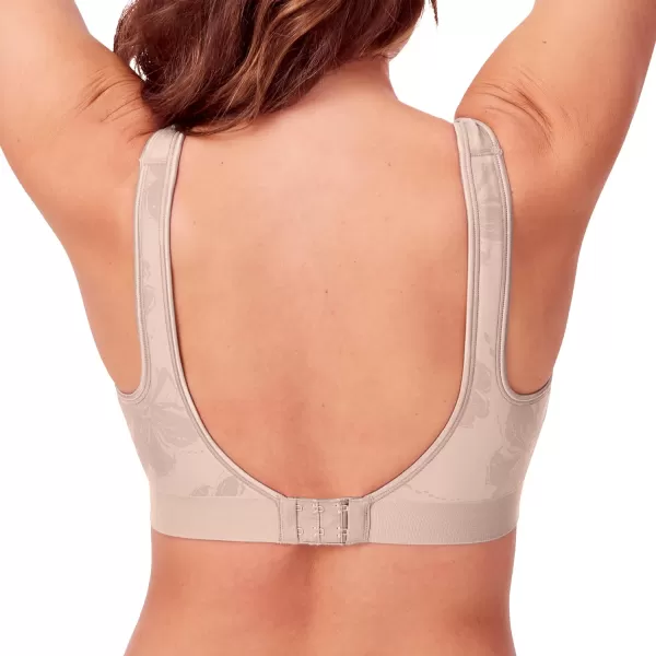 Bali Womens Comfort Revolution Wireless ComfortFlex Fit FullCoverage Bra Df3488Almond Tropic