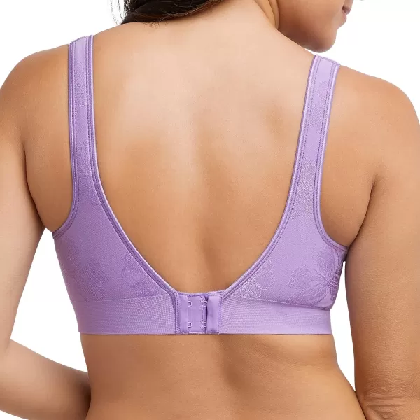 Bali Womens Comfort Revolution Wireless ComfortFlex Fit FullCoverage Bra Df3488Lavish Lavender Tropic