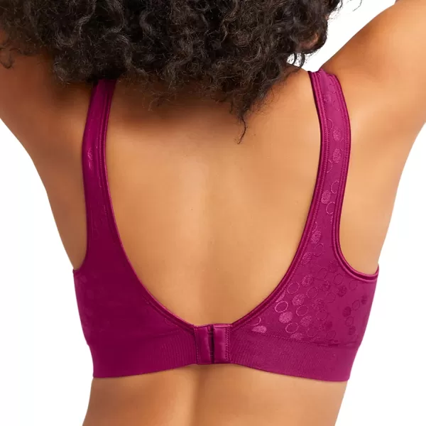 Bali Womens Comfort Revolution Wireless ComfortFlex Fit FullCoverage Bra Df3488Magenta Zeal Dot