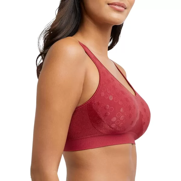 Bali Womens Comfort Revolution Wireless ComfortFlex Fit FullCoverage Bra Df3488Smart Red Dot