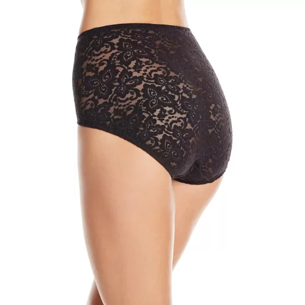 Bali Womens Lace N Smooth Firm Control Shapewear Brief DF8L14Black