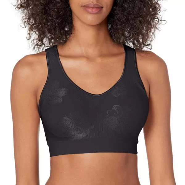 Bali Womens Comfort Revolution Wireless ComfortFlex Fit FullCoverage Bra Df3488Black Tropic