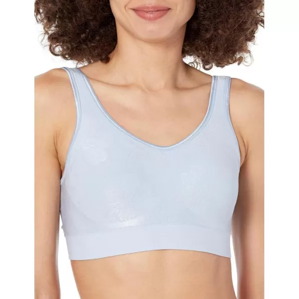 Bali Womens Comfort Revolution Wireless ComfortFlex Fit FullCoverage Bra Df3488Blue Flight Tropic