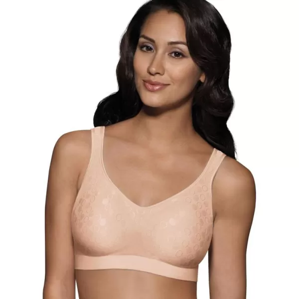 Bali Womens Comfort Revolution Wireless ComfortFlex Fit FullCoverage Bra Df3488Nude Dot