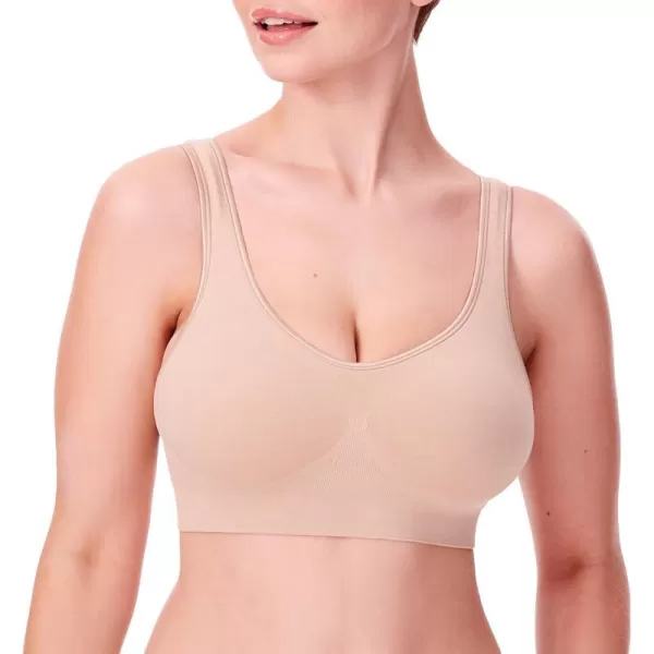 Bali Womens Comfort Revolution Wireless ComfortFlex Fit FullCoverage Bra Df3488Nude Heather