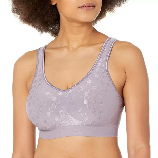 Bali Womens Comfort Revolution Wireless ComfortFlex Fit FullCoverage Bra Df3488Perfectly Purple Dot