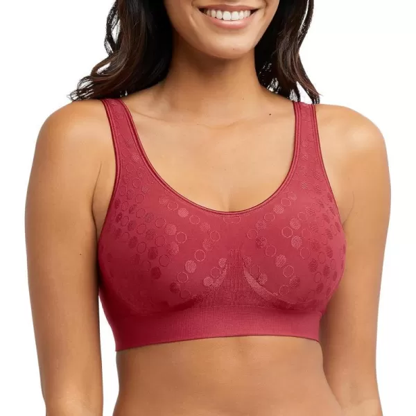 Bali Womens Comfort Revolution Wireless ComfortFlex Fit FullCoverage Bra Df3488Smart Red Dot