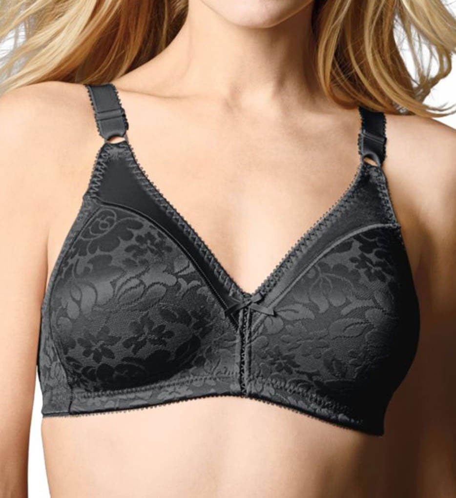 Bali Double Support Wireless Bra Lace Bra with StayinPlace Straps FullCoverage Wirefree Bra Tagless for Everyday WearPorcelain