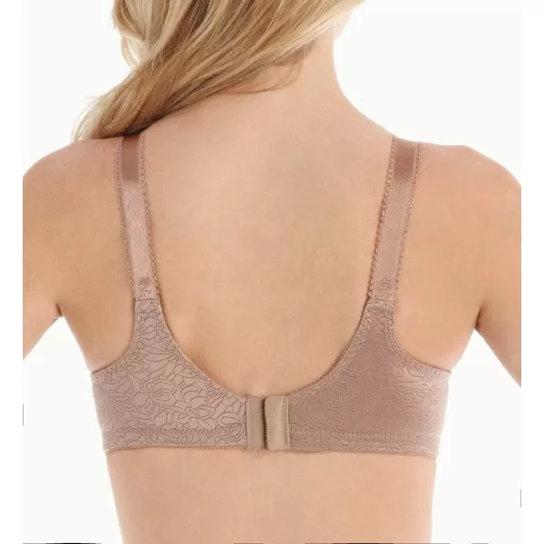 Bali Double Support Wireless Bra Lace Bra with StayinPlace Straps FullCoverage Wirefree Bra Tagless for Everyday WearPorcelain