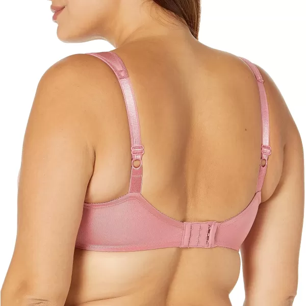 Bali Live It Up Underwire Bra Seamless Shapewear Bra with Cushioned Straps FullCoverage TShirt Bra for Everyday WearMauve Glow