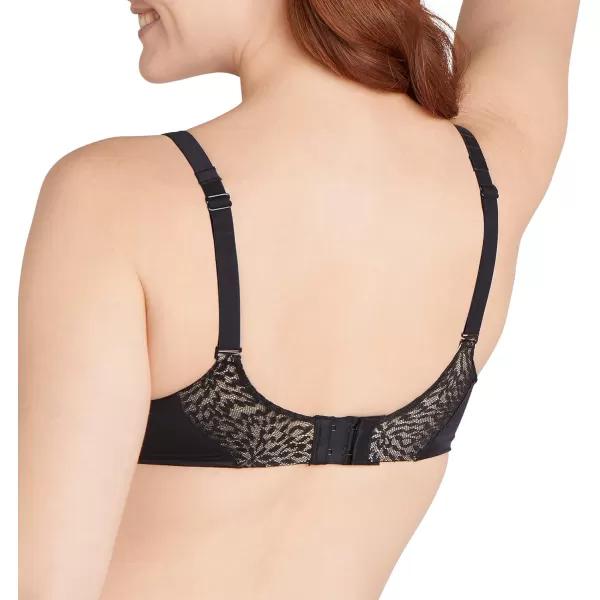 Bali Womens Comfort Revolution Soft Touch Perfect TShirt Underwire Bra Df3468BlackAlmond