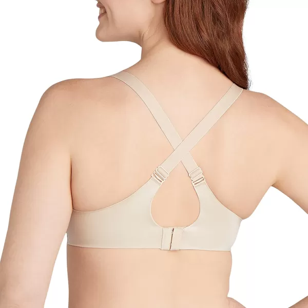 Bali Womens Comfort Revolution Soft Touch Perfect TShirt Wirefree Bra Df3460Almond