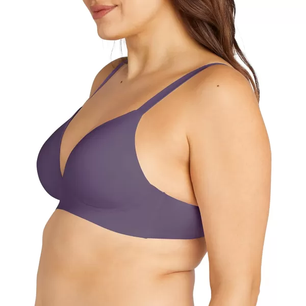 Bali Womens Comfort Revolution Soft Touch Perfect TShirt Wirefree Bra Df3460Purple Aura