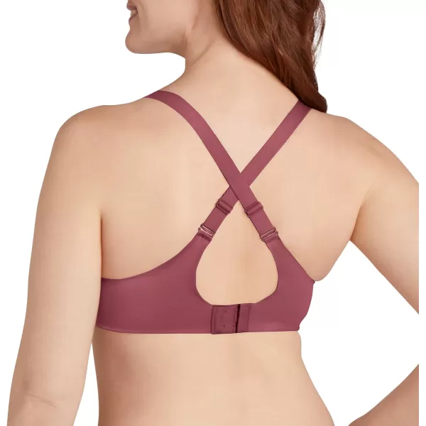 Bali Womens Comfort Revolution Soft Touch Perfect TShirt Wirefree Bra Df3460Rustic Berry Red