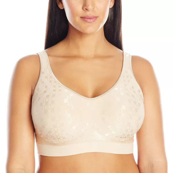 Bali Womens Comfort Revolution Wirefree Bra with Smart Sizes BraNude Dot