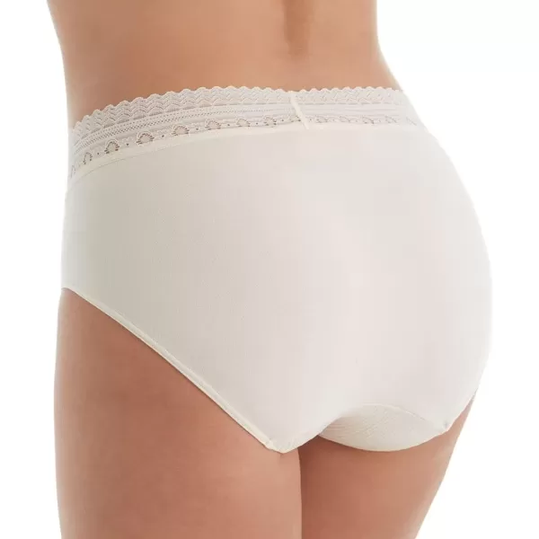 Bali Womens Microfiber Hipster1 White Lace