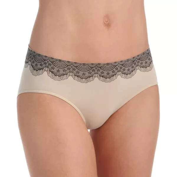 Bali Womens One U All Around Smoothing Hipster PantiesBlackWhite Dot