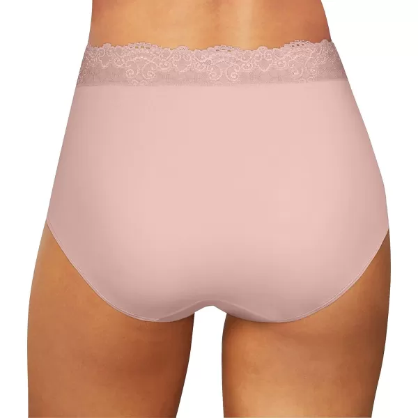 Bali Womens Passion For Comfort Brief Panties Seamless Stretch Brief UnderwearSheer Pale Pink