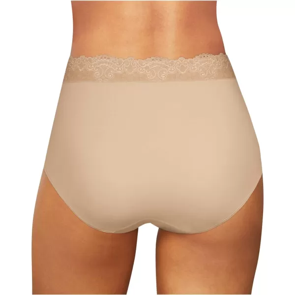 Bali Womens Passion For Comfort Brief Panties Seamless Stretch Brief UnderwearSoft Taupe