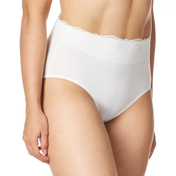 Bali Womens Passion For Comfort Brief Panties Seamless Stretch Brief UnderwearWhite