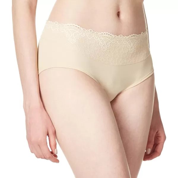 Bali Womens Passion for Comfort Hipster PantySoft Taupe Lace