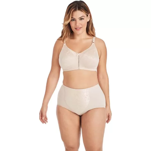 Bali Womens Shapewear Double Support Light Control Brief with Lace Fajas 2Pack DFX372Soft Taupe