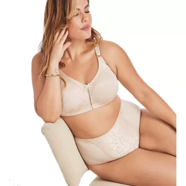 Bali Womens Shapewear Double Support Light Control Brief with Lace Fajas 2Pack DFX372Soft Taupe