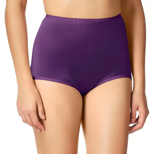 Bali Womens Skimp Skamp Panties Smoothing Stretch Brief Underwear1 Pack  Purple Vista