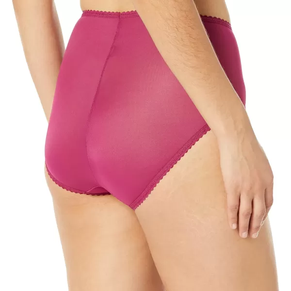 Bali Womens Skimp Skamp Panties Smoothing Stretch Brief UnderwearDeep Cerise