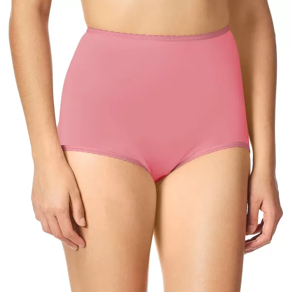 Bali Womens Skimp Skamp Panties Smoothing Stretch Brief UnderwearTerracotta Pink