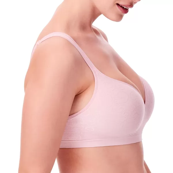 Bali womens Comfort Revolution Wireless Bra Fullcoverage Wirefree Bra Cool Comfort FabricHush Pink Swirl