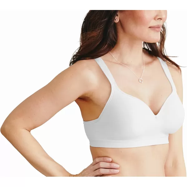 Bali womens Comfort Revolution Wireless Bra Fullcoverage Wirefree Bra Cool Comfort FabricWhite Swirl