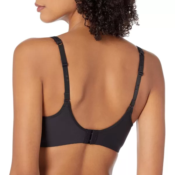 Bali womens One Smooth U Ultra Light Bra Underwire TShirt Bra Convertible Straps DF3439Black