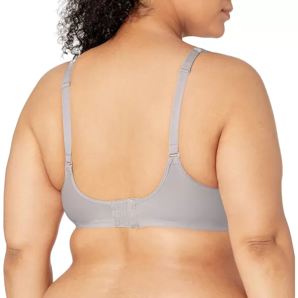 Bali womens One Smooth U Ultra Light Bra Underwire TShirt Bra Convertible Straps DF3439Crystal Grey