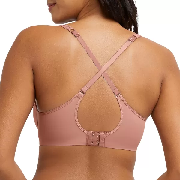 Bali womens One Smooth U Ultra Light Bra Underwire TShirt Bra Convertible Straps DF3439Enchantment Pink