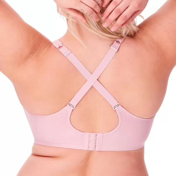 Bali womens One Smooth U Ultra Light Bra Underwire TShirt Bra Convertible Straps DF3439Hush Pink