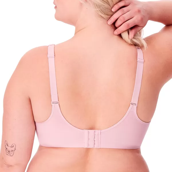 Bali womens One Smooth U Ultra Light Bra Underwire TShirt Bra Convertible Straps DF3439Hush Pink