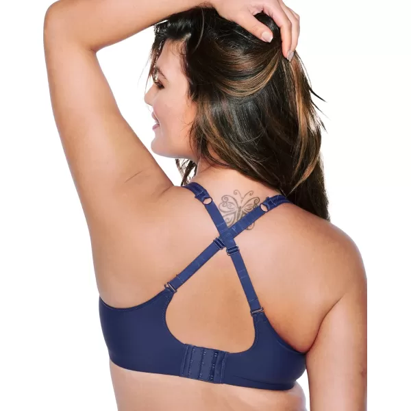 Bali womens One Smooth U Ultra Light Bra Underwire TShirt Bra Convertible Straps DF3439Juniper Blue