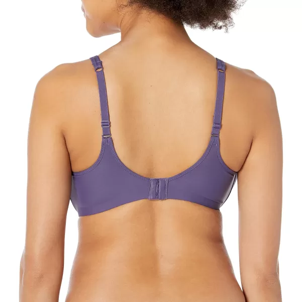 Bali womens One Smooth U Ultra Light Bra Underwire TShirt Bra Convertible Straps DF3439Purple Aura