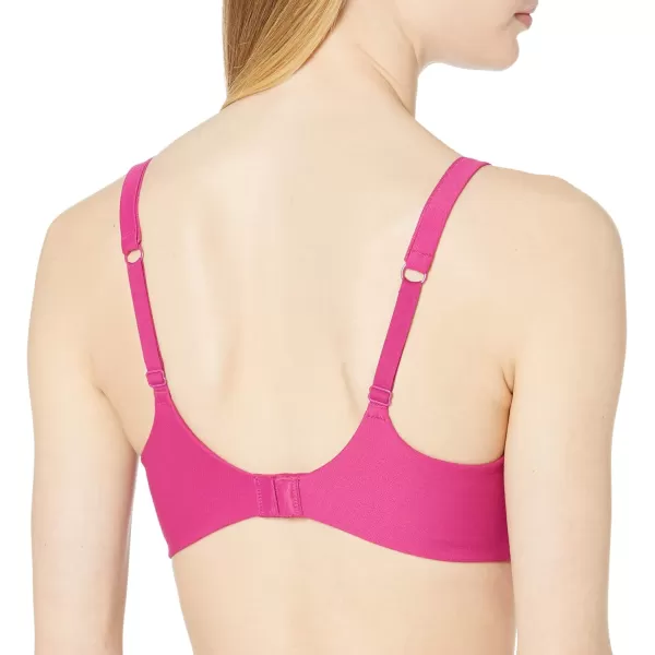 Hanes Womens Wireless MoistureWicking TShirt Bra Wirefree Convertible Bra Retired ColorsFresh Berry Micro Dot